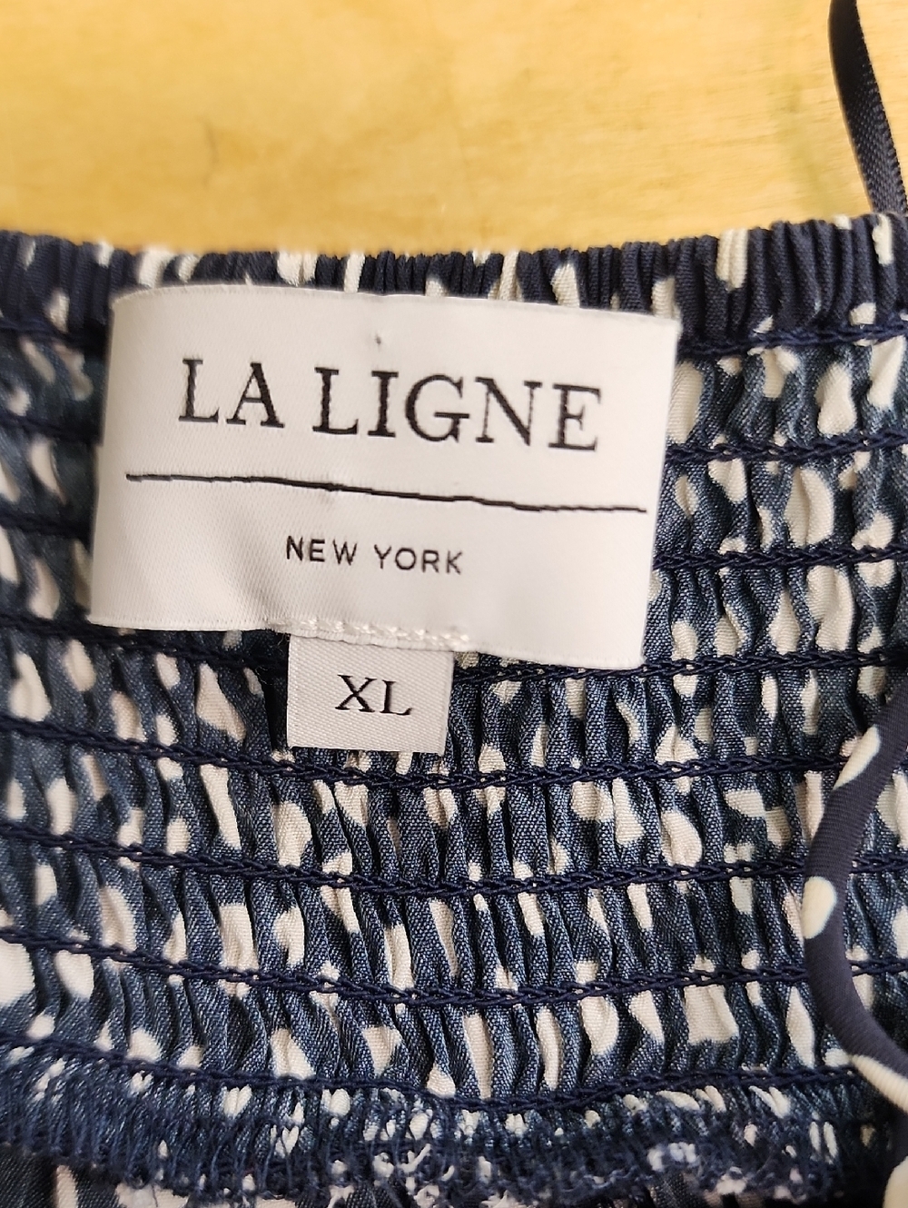 La Ligne Silk Chiffon Polka Dot Midi Dress Spaghetti Strap XL Extra Large - Picture 6 of 12